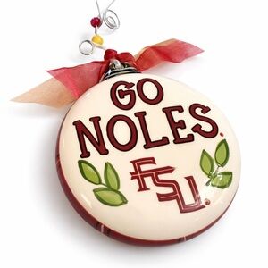 Glory Haus Florida State “Go Noles” Ceramic Christmas Ornament FSU Holiday Decor